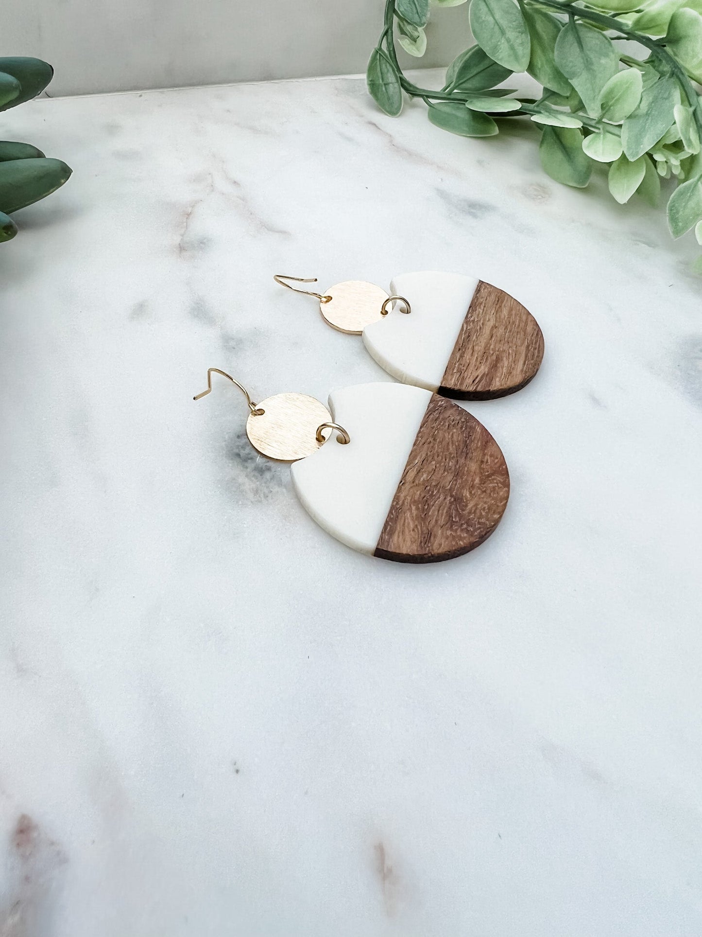 Wood Circle Earrings