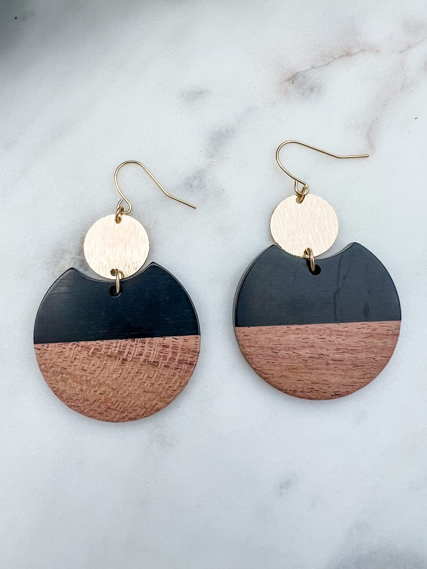 Wood Circle Earrings