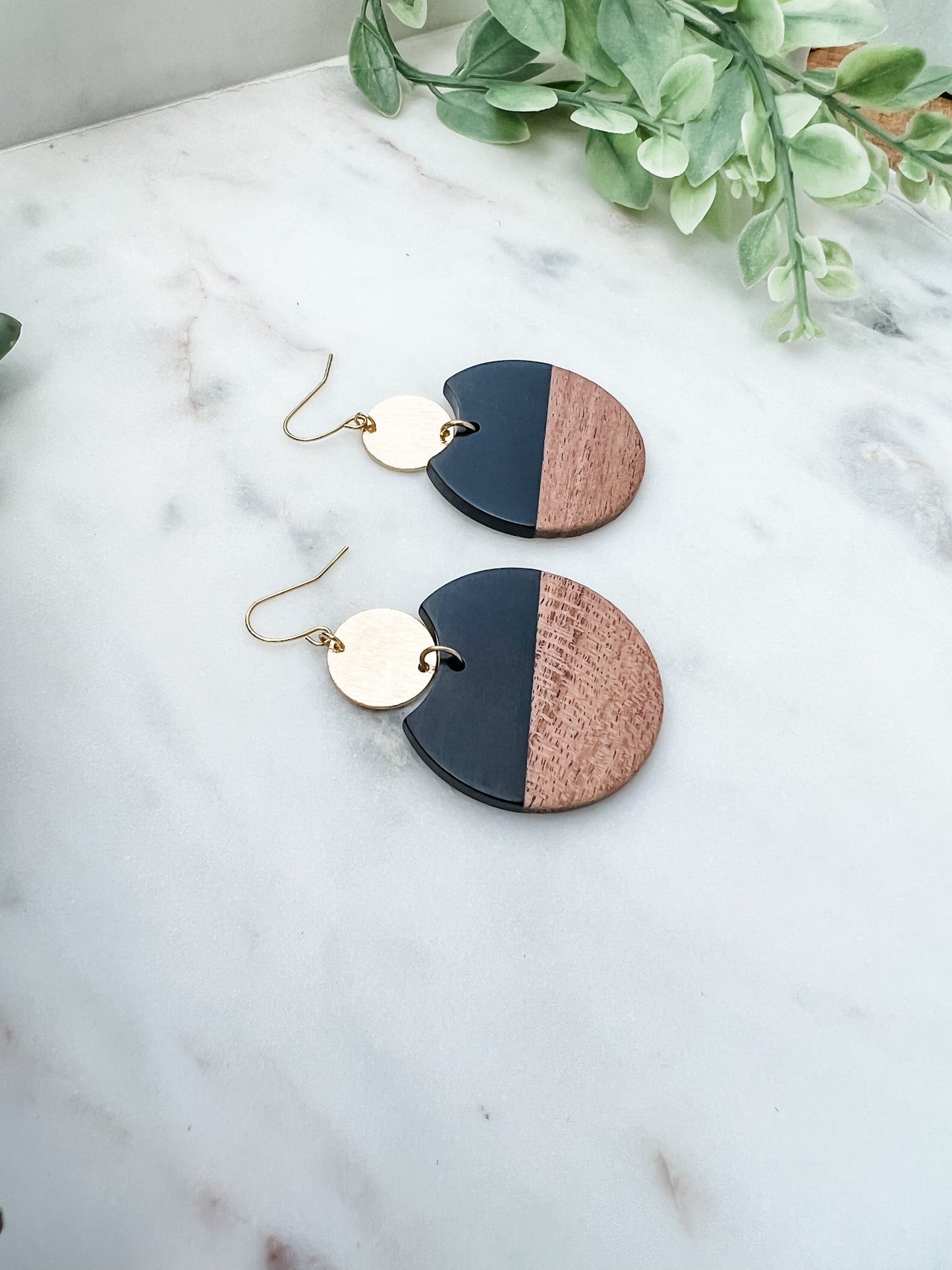 Wood Circle Earrings