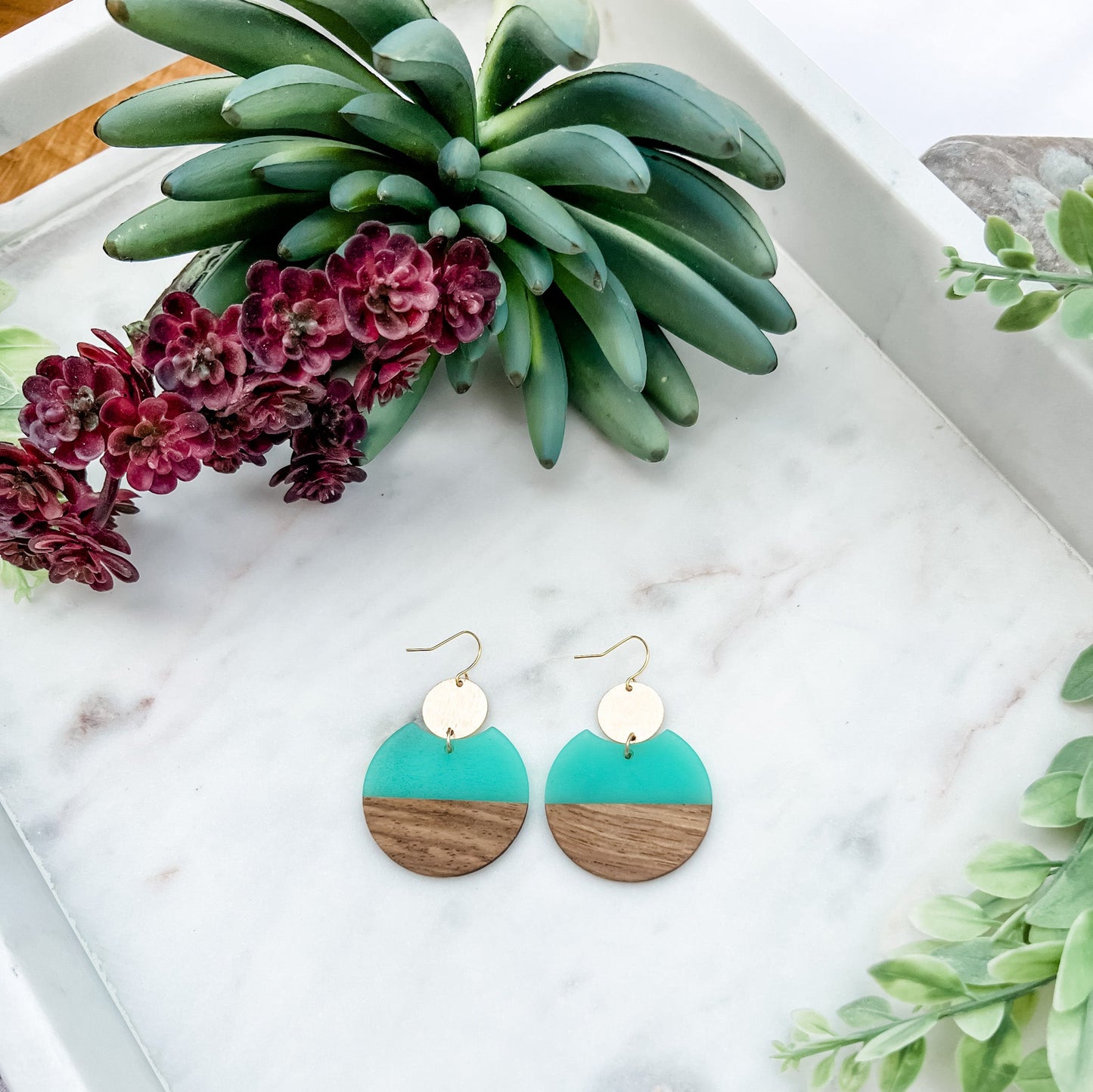 Wood Circle Earrings