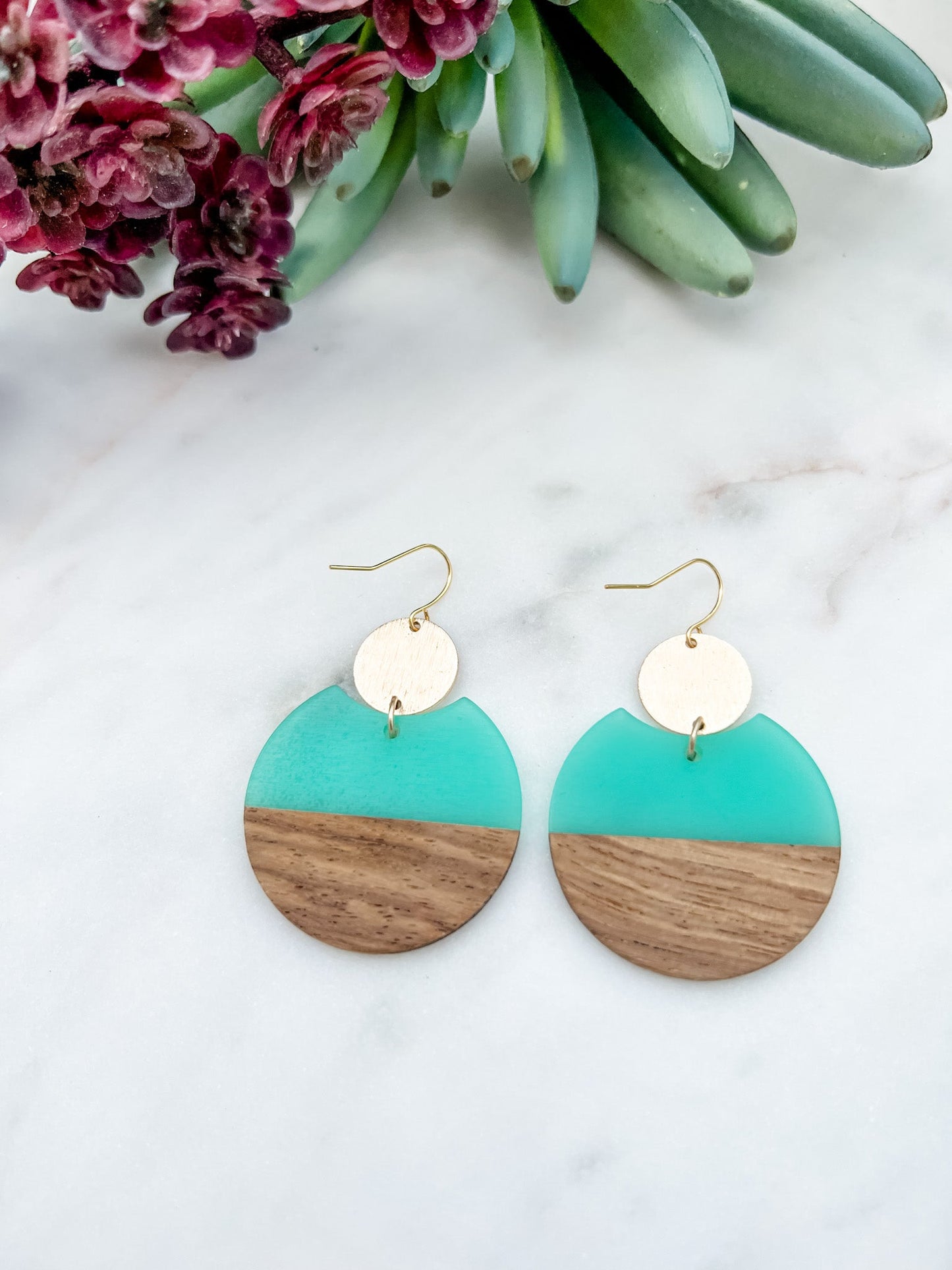 Wood Circle Earrings