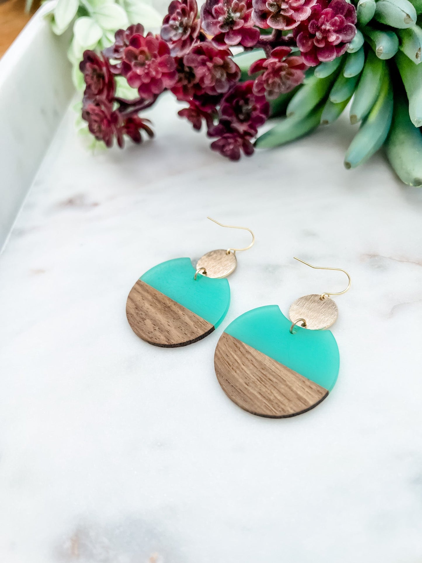 Wood Circle Earrings